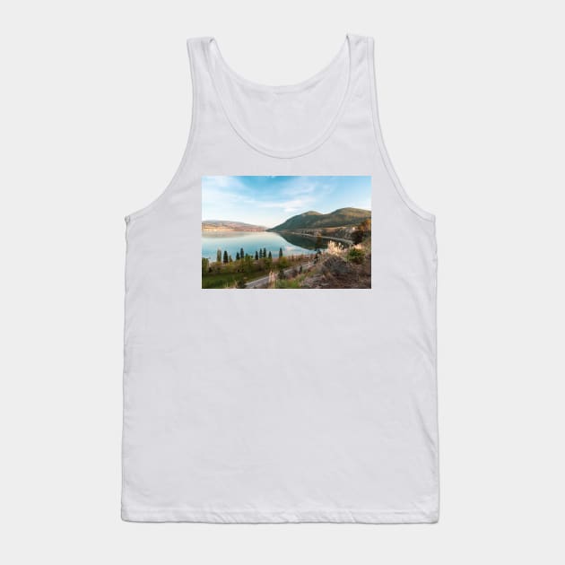 Okanagan Lake and Mountains View in Summerland Tank Top by Amy-K-Mitchell